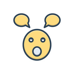 Color illustration icon for parakeet