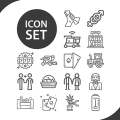 Simple set of unite related lineal icons.