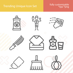 Simple set of moral related lineal icons.