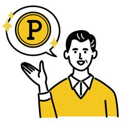 男性　シニア　ベクター　ポップ　ポイント