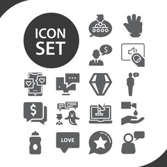 Simple set of wash related filled icons.