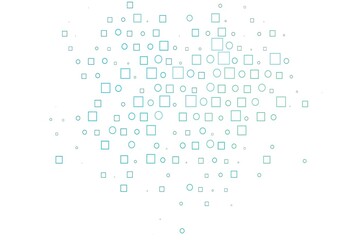 Light Blue, Green vector background with circles, rectangles.