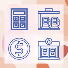 Simple set of price related lineal icons