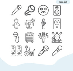 Simple set of pa related lineal icons.