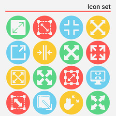 16 pack of existing  filled web icons set