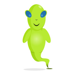 Alien As a Jinn. Alien like a Jinn Vector Cartoon