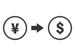 Obraz premium 外貨両替 円 ドル