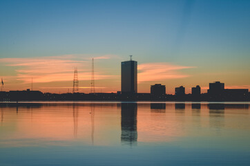 Obraz premium sunset over the city