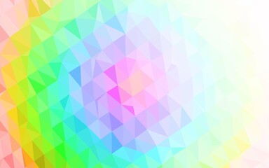 Light Multicolor, Rainbow vector triangle mosaic texture.