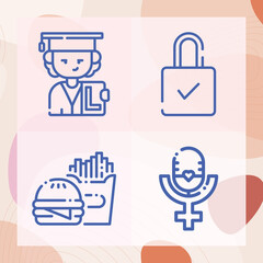 Simple set of energetic related lineal icons