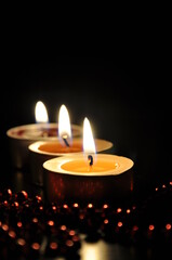 Candles in a row