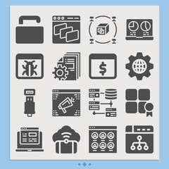 Simple set of tissue related filled icons.