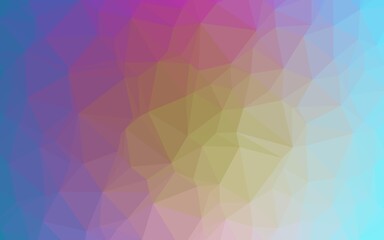 Light Multicolor, Rainbow vector blurry triangle pattern.