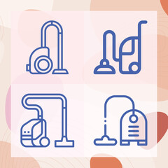 Simple set of make clean related lineal icons