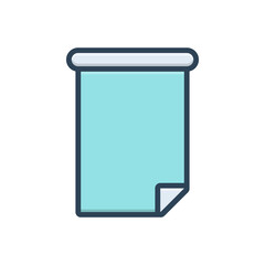 Color illustration icon for blank page