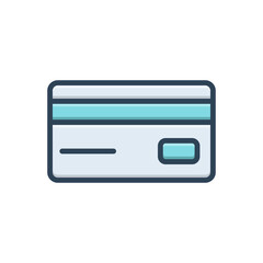 Color illustration icon for card