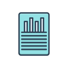 Color illustration icon for company papers