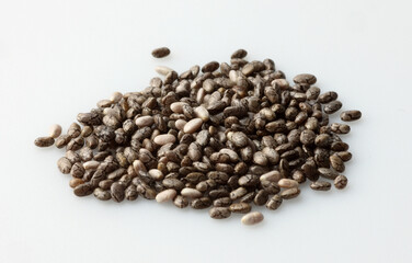 chia seeds isolated on white