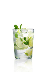 mojito cocktail isolated on white