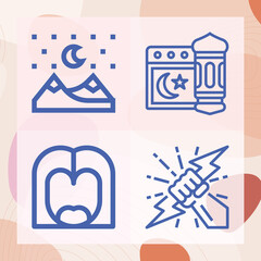 Simple set of greek deity related lineal icons