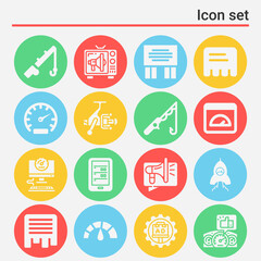 16 pack of stewart  filled web icons set
