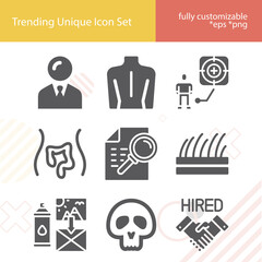 Simple set of arts related filled icons.