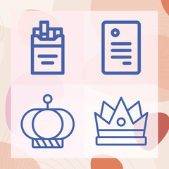 Simple set of compromise related lineal icons