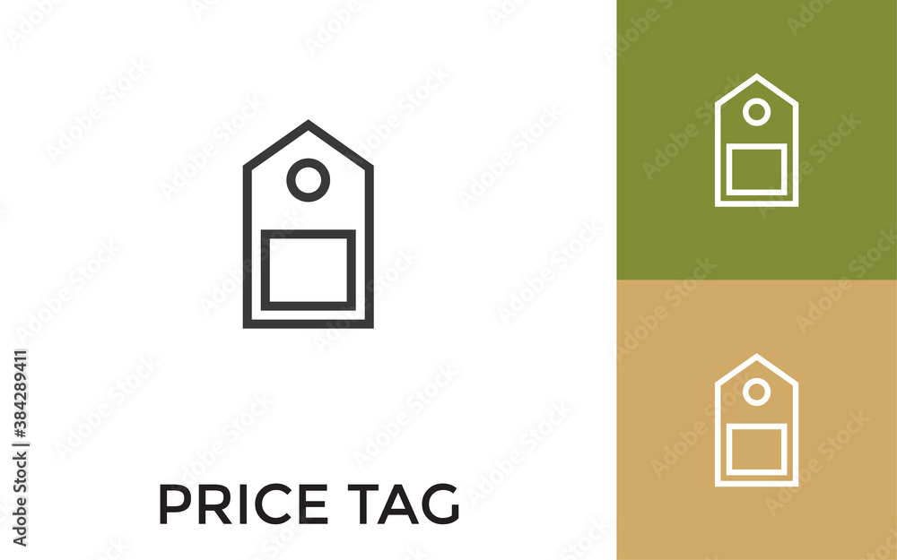 Aufkleber editable price tag icon with title. useful for mobile application, website, software and print media