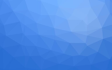 Light BLUE vector shining triangular template.