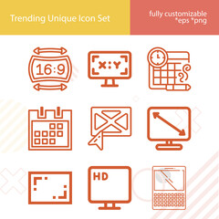 Simple set of constitutes related lineal icons.