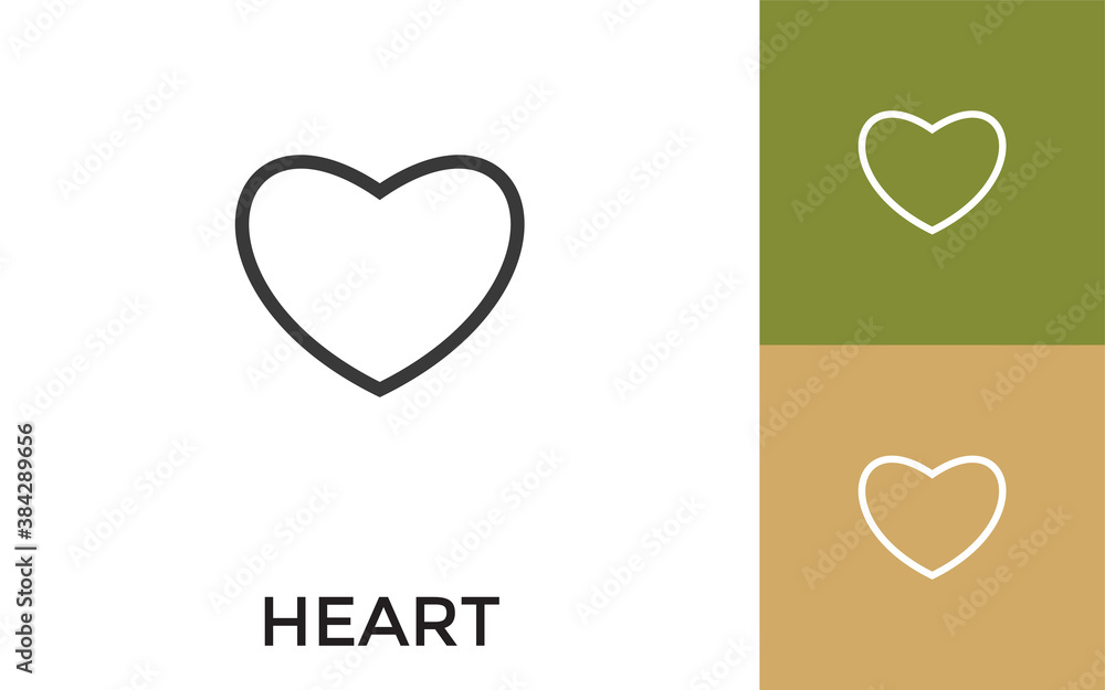 Poster editable heart icon with title. useful for mobile application, website, software and print media.