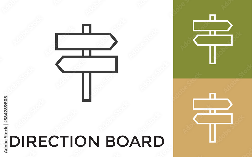 Poster editable blank direction board icon with title. useful for mobile application, website, software and
