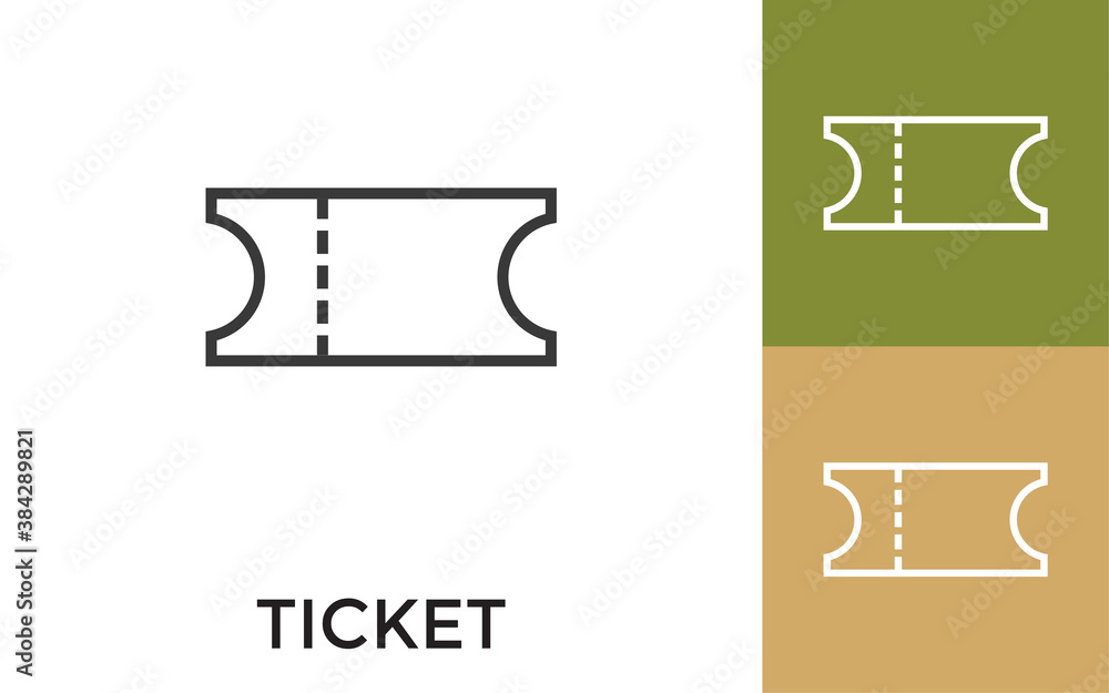 Poster editable ticket icon with title. useful for mobile application, website, software and print media.