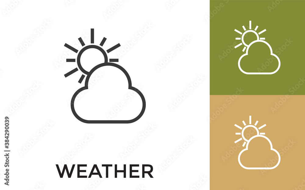 Poster editable weather icon with title. useful for mobile application, website, software and print media.