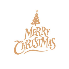 Merry Christmas lettering. Christmas greeting card. Vector illustration.