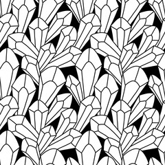 Seamless black and white geometries pattern in zentangle style. Basic and simple coloring book for adults, seniors, and beginner. Digital drawing. Floral. Flower. Oriental. Book Page. Hand drawing.