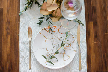 A festive table setting