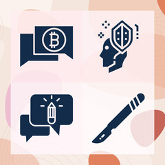 Simple set of aspect related filled icons