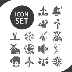 Simple set of rolling related filled icons.