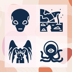 Simple set of exile related filled icons