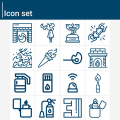 Simple set of burst related lineal icons.