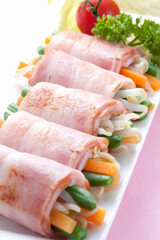 野菜のベーコン巻