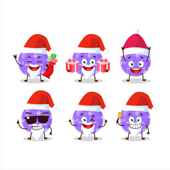 Santa Claus emoticons with christmas ball purple cartoon character