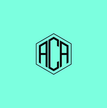ACA letter icon design on blUE background.  Creative letter ACA/A C A logo design. ACA initials Logo design
