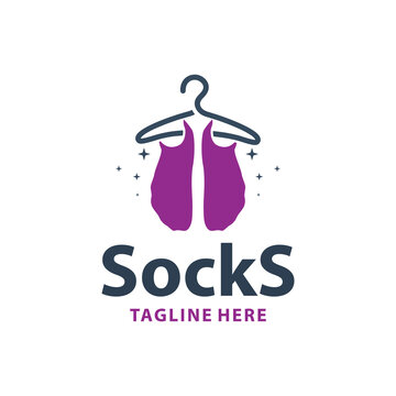 modern fashion sock logo
