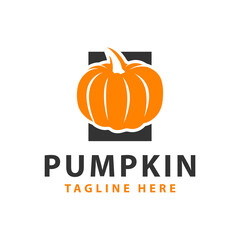 pumpkin fruit modern logo