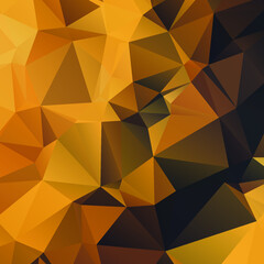 Abstract Yellow And Black Color Polygon Background Design, Abstract Geometric Origami Style With Gradient. Presentation,Website, Backdrop, Cover,Banner,Pattern Template