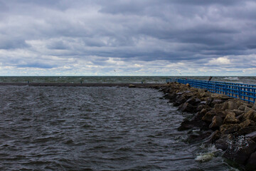 Lake Michigan in early winter at Holland State Park