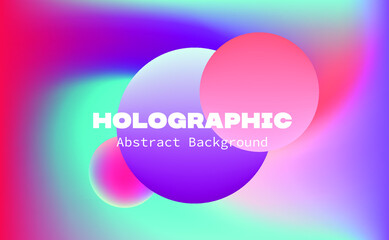 Trendy texture with polarization effect and colorful neon holographic stains. Abstract psychedelic background.