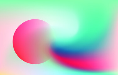 Trendy texture with polarization effect and colorful neon holographic stains. Abstract psychedelic background.